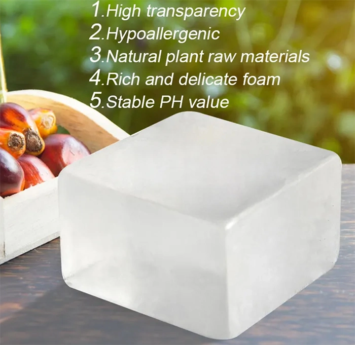 Custom Transparent Glycerin Soap Base Melt and Pour Free DIY Raw Material for Soap Making Base De Savon Soap Making Raw Materia