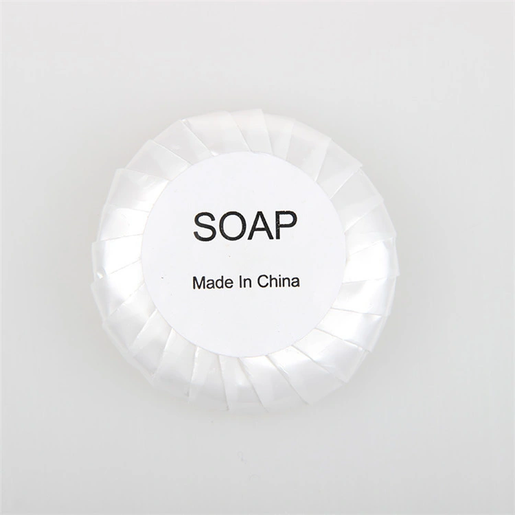Round Soap with Pleated Wrapper for Hotel Toilet Room Using