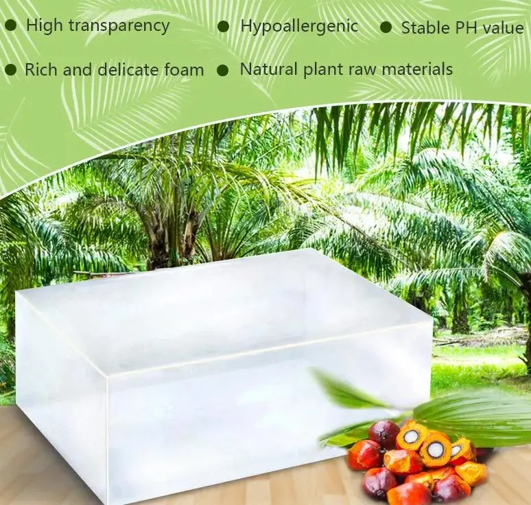Custom Transparent Glycerin Sabun Melt and Pour Soap Base Nature Vegetable Base De Jabon Raw Material for DIY Soap Making