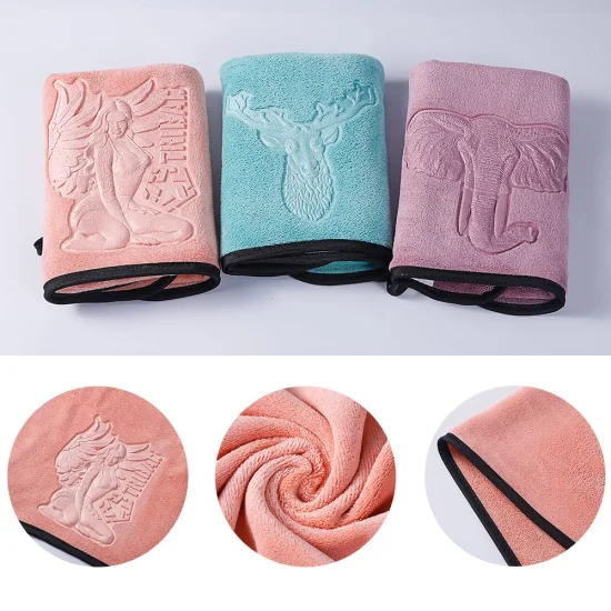 Coral Fleece Bath Towel Gifts Set Ultra Soft Super Absorbent Microfiber Embroidered Soft Children Cloth Baby Bath Towel Sets