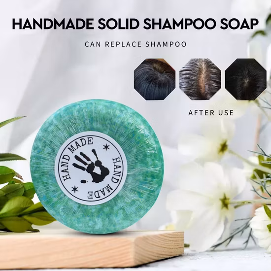 Hot Sale Private Label Handmade Vegan Color Box Hair Soap Natural Bubble Organic Solid Shampoo Bar for Hair