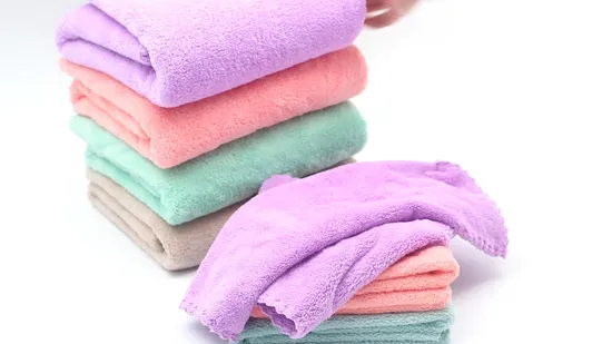 Wholesale Custom Microfiber Candy Color Super Absorbent Bath Cloth Face Washcloth Hand Towels 3 Pieces Gift Set 