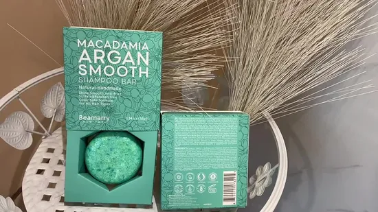 55g Handmade Natural Round Shape Solid Rich Bubble Hair Washing Shampoo Soap Bar 