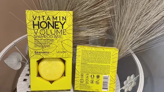 Handmade Natural Round Shape Solid Rich Bubble Honey Volumizing Deep Cleansing Hair Washing Shampoo Handmade Soap Bar 