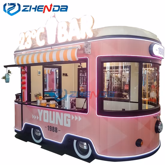 Bubble Tea Cute Middle Eastern Moving Food Truck Bar with Balcony