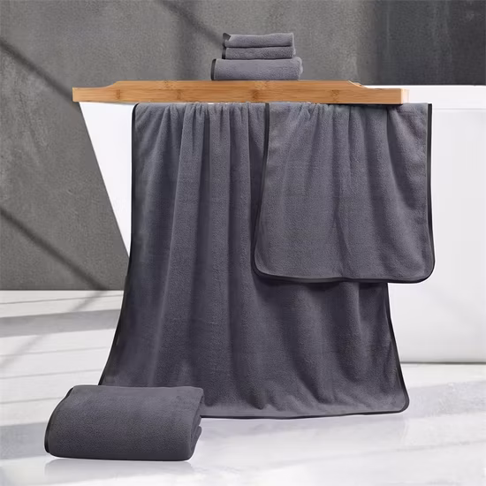 Super Soft Coral Fleece Bath Towel Set Gift Towel Set