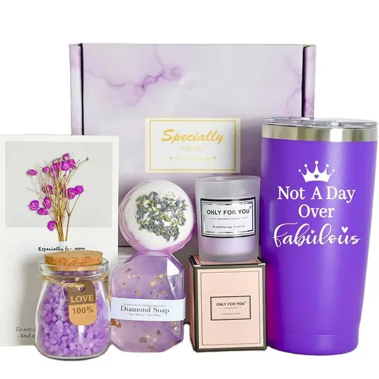 Custom Birthday Christmas Gifts Basket Get Well Soon Women Self Care SPA Bath Luxury Trending Gifts Wellness Gift Set 