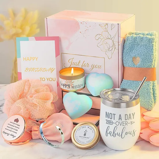 Unique Happy Birthday Relaxing SPA Bath Set Gift Care Gift Box 