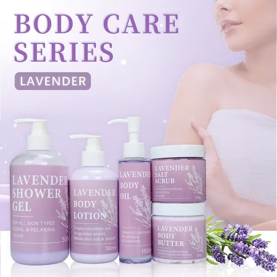 Beauty Cosmetics Body Care Series Suitable for Nourishing Dry Skin Lavender Set 