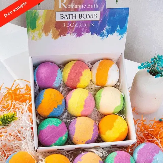 Online Wholesale Essential Oil Packaging Plastic Private Label Wholesales Organic Bath Fizzer Bath Bombs Gift Set Supplies Natural Essential Oil Fizz Bath Bomb 