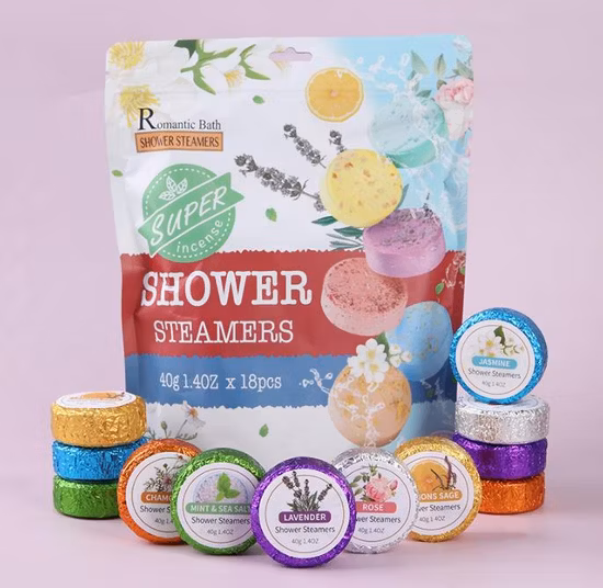 Individual Scented Essential Oil Aromatherapy Vegan Organic Bath Gift Set for Shower Steamer in 18PCS Pack