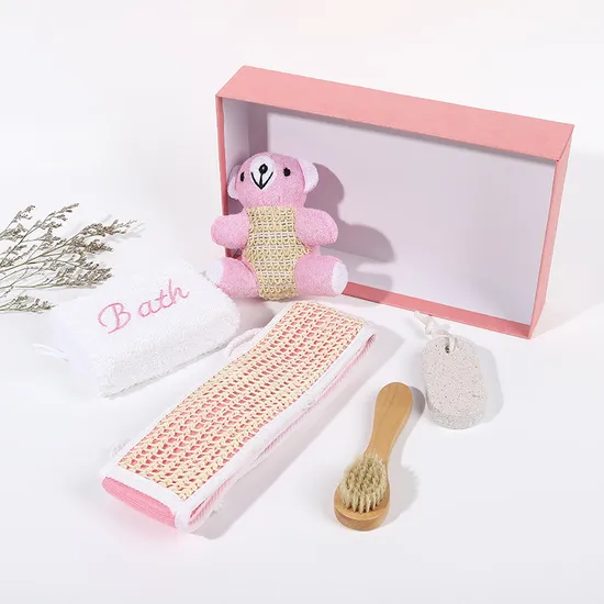 Women Business Corporate Promotion Baby Souvenir Bath Sponge SPA Valentine Gift Set 