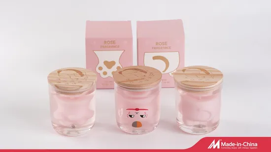 Sample Customization Wholesale Custom Logo Gift Box Transparent Scented Candle Containers Soy Wax Healing Vegan Zodiac Gel Cat Paw Animal Candle 