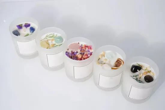 Wholesale Cheap Private Label Wedding Flower Aromatherapy Fragrance Aromatic Luxury Custom Home Decoration Gift Soy Wax Aroma Glass Jar Scented Candle 